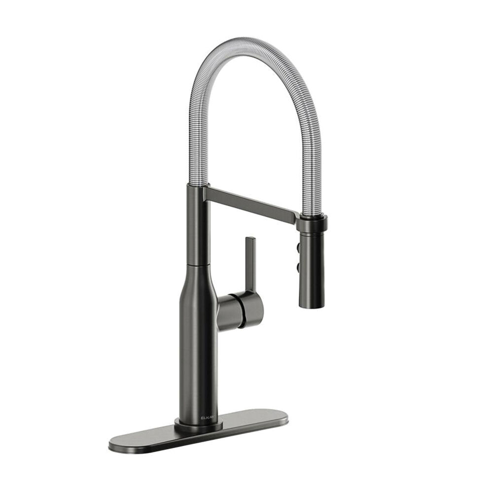 Elkay® LKAV1061BKCR Residential Avado Aerated Spray Kitchen ADA Faucet, 1.8 gpm, 1 Handle, 1 Faucet Hole, Brass, Black Chrome