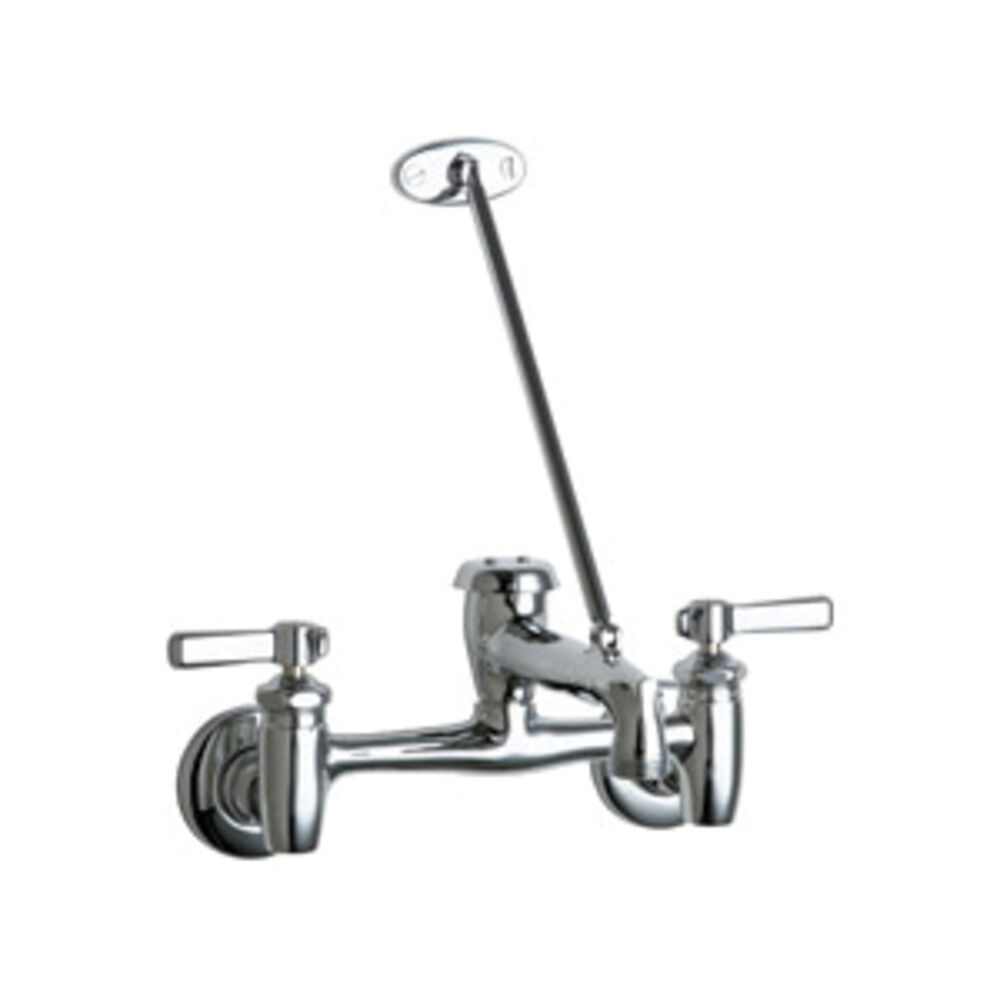 Chicago Faucet® 897-CCP Hot and Cold Water Sink Faucet with Integral ...