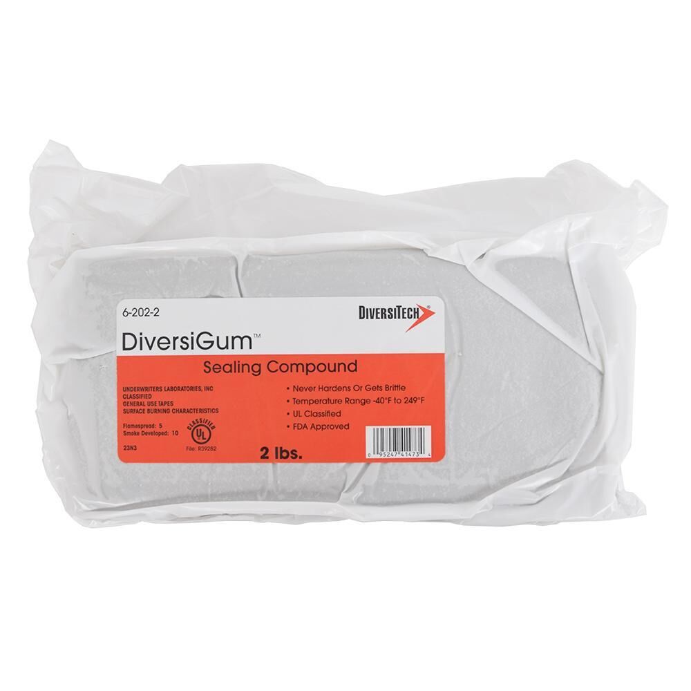 Diversitech DiversiGum™ 6-202-2 Sealing Compound, 2 lb Slug, Dark Gray