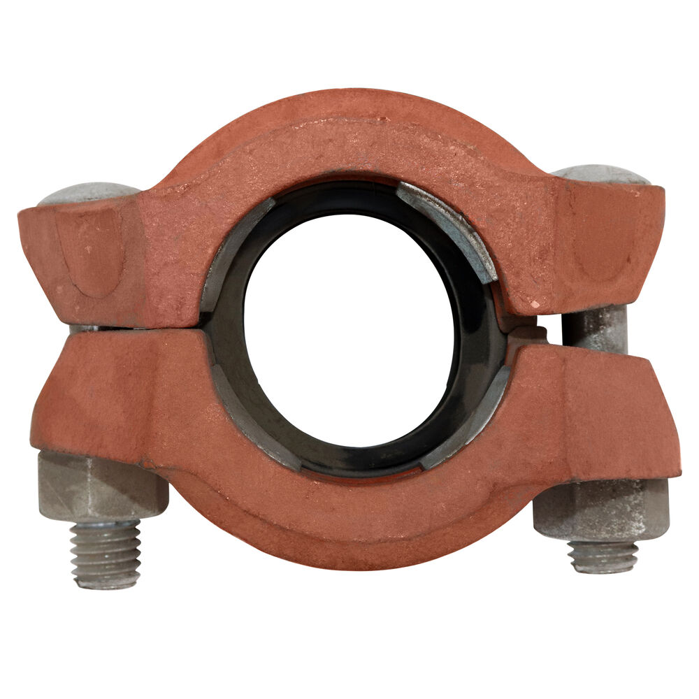 Gruvlok® Roughneck® 0390007359 FIG 7005 Pipe Coupling w/ EPDM Gasket, 2", Plain, Ductile Iron, Rust Inhibiting Paint