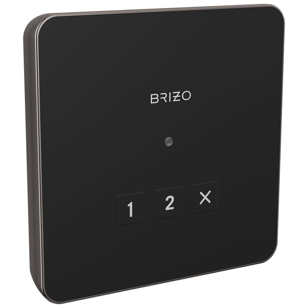 Brizo® 8CN-220L-BNX-L Square Steam Shower Control, LED Indicator Display, Lumicoat Black Onyx