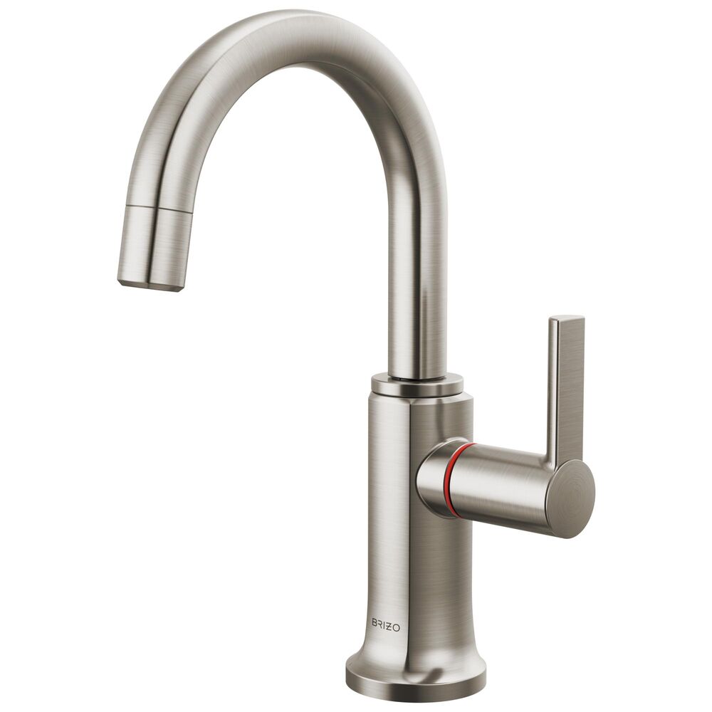 Brizo® 61306LF-H-SS-L Kintsu® Single Handle Integrated Hot Faucet with Arc Spout, 1 gpm, 360 deg Swing Spout, Stainless