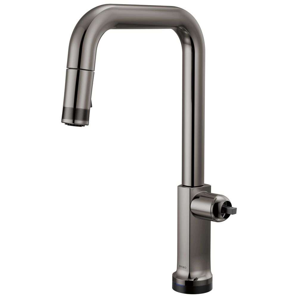 Brizo® 64007LF-BNXLHP-L Kintsu® Single Handle Faucet with Square Spout less Handle, 1.8 gpm, Black Onyx