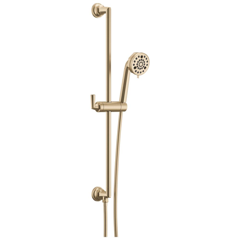 Brizo® 88765-GL Beauclere™ Hand Shower, 3-11/16 in Dia 4 Shower Head, 1.75 gpm, 60 to 82 in L Hose, Luxe Gold
