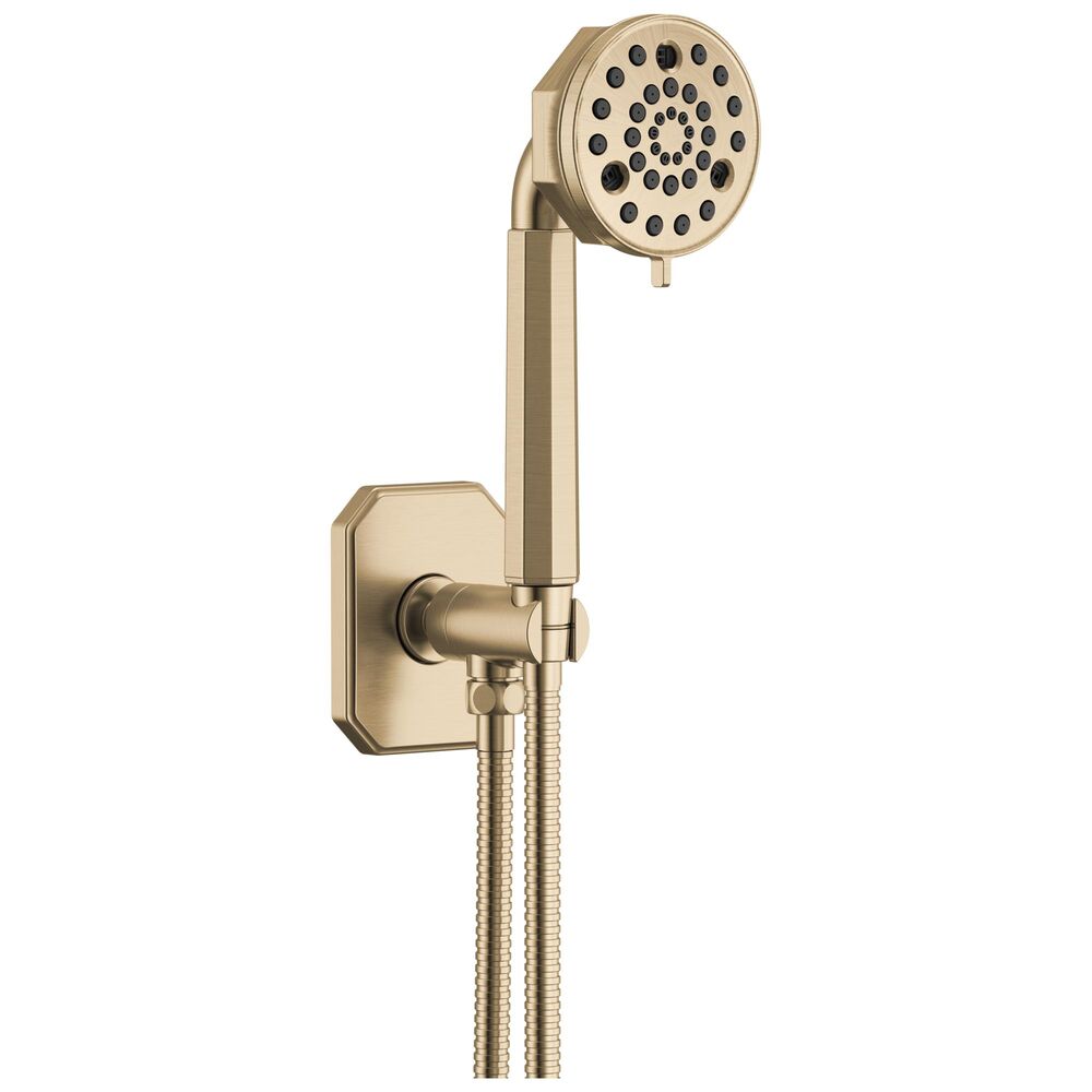 Brizo® 88865-GL Beauclere™ Hand Shower, 3-11/16 in Dia 4 Shower Head, 1.75 gpm, 60 to 82 in L Hose, Luxe Gold