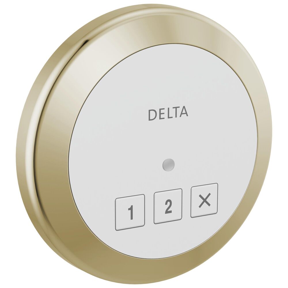 DELTA® 5CN-220R-PN-PR Round Steam Shower Control, LED Indicator Display, Lumicoat Polished Nickel