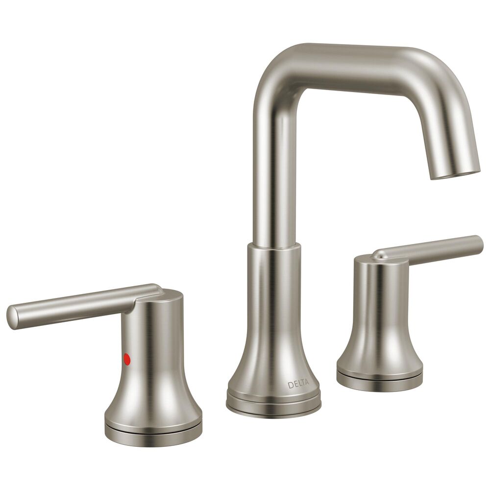 DELTA® 3554-SSMPU-DST Trinsic® Widespread Bathroom Faucet w/ Pop-Up Drain, 1.2 gpm, 4 to 16" Center, Stainless