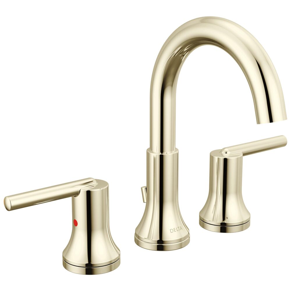 DELTA® 3559-PNMPU-DST Trinsic® Widespread Bathroom Faucet w/ Metal Drain, 1.2 gpm, 4 to 16 in Center, Polished Nickel
