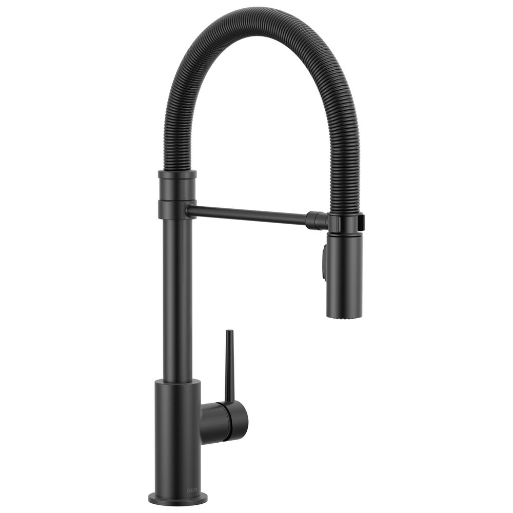 DELTA® 9659-BL-DST Trinsic® Single-Handle Pull-Down Kitchen Faucet, 1.8 gpm, Matte Black