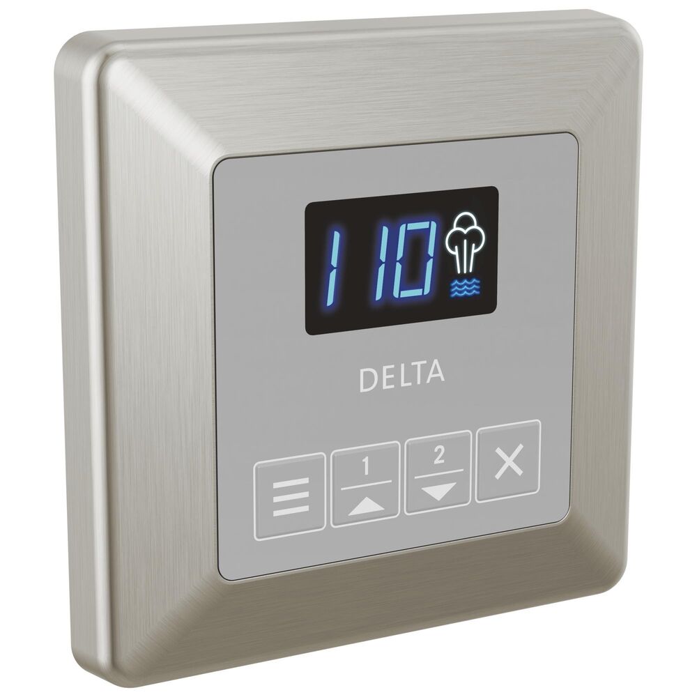 DELTA® EP103309SSPR Square Steam Shower Control, Digital Display, Lumicoat Stainless
