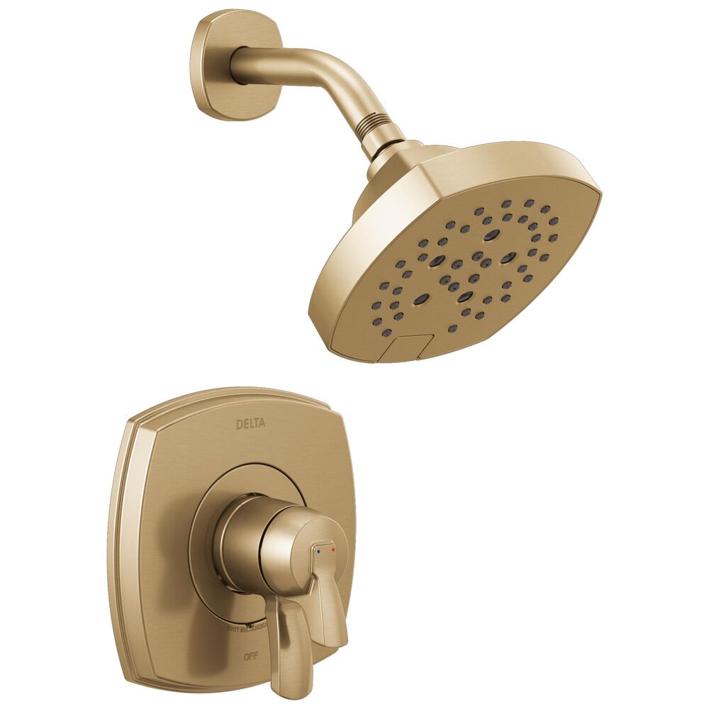 DELTA® T17276-CZ-PR 17 Series Stryke® 7" Square 1-Function Showerhead, 1.75 gpm Max Flow, Wall Mount, Champagne Bronze