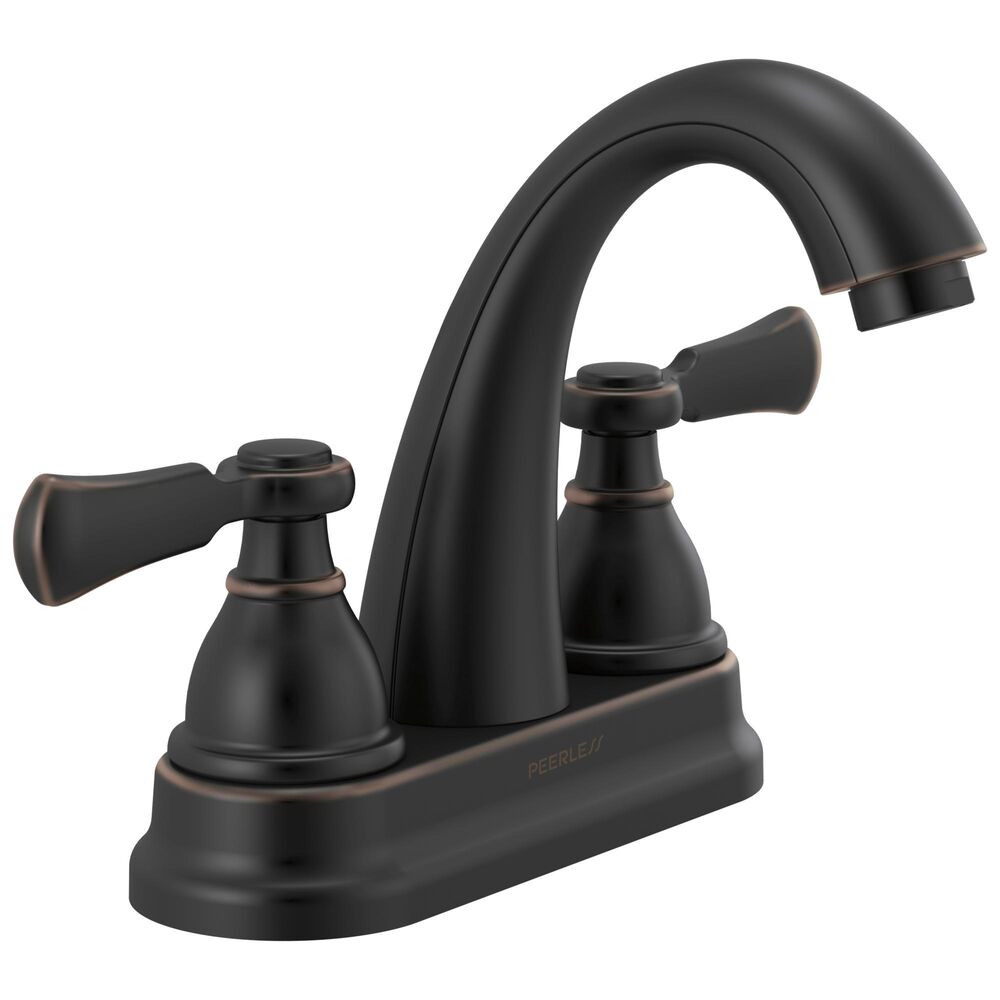Peerless® P2565LF-OB Elmhurst™ 2-Handle Centerset Bathroom Faucet w/ 50/50 Pop-Up Drain, 3-7/8" Spout Reach, Oil Rubbed Bronze