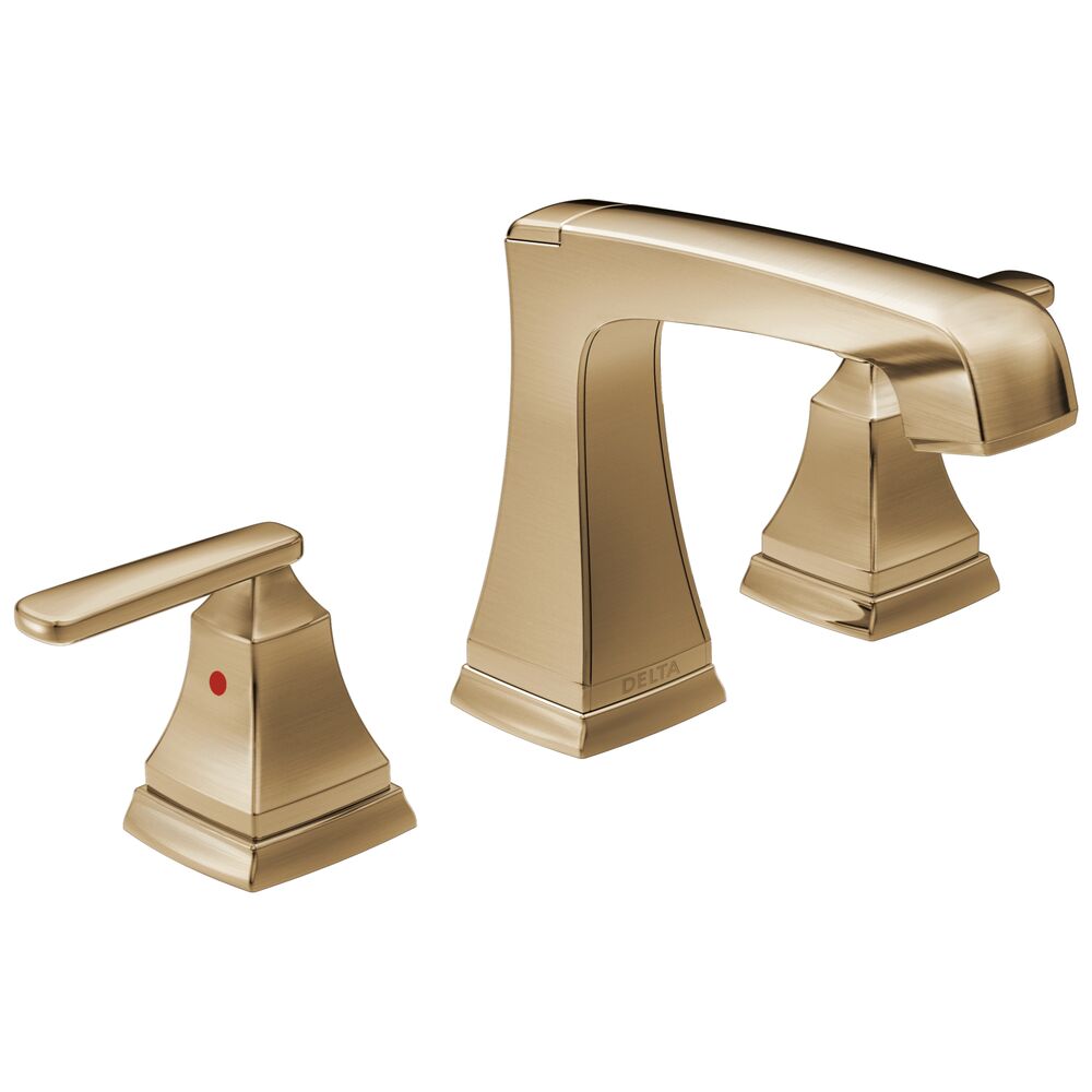 DELTA® 3564-CZMPU-DST Ashlyn Widespread Bathroom Faucet,  1.2 gpm, 4-1/8 in H Spout, 4-1/2 to 16 in Center, Champagne Bronze