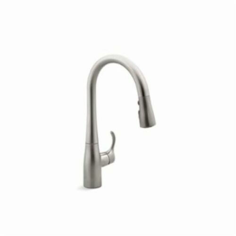 Kohler® 597-VS Simplice® ADA Kitchen Sink Faucet 1.8 gpm, 1 Handle, 1/3 Faucet Holes, Vibrant Stainless