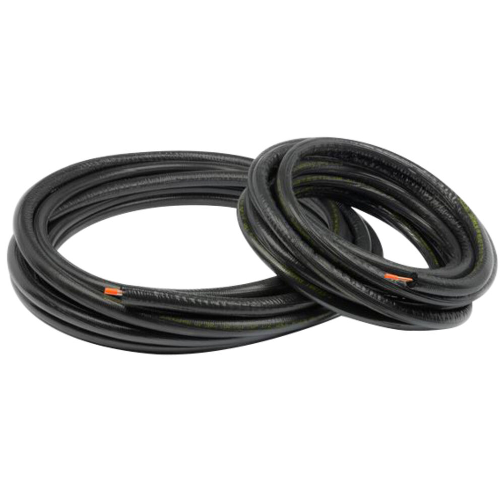 Streamline® 61220250B6C Duraguard UV™ 25" Plain End Mini-Split Line Set w/ 1" Insulation, 3/8" Liquid Line, 3/4" Suction Line, Copper