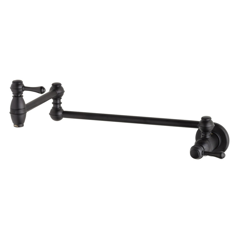 Gerber D205057BS Opulence Wall Mount Pot Filler 2.2gpm, Satin Black