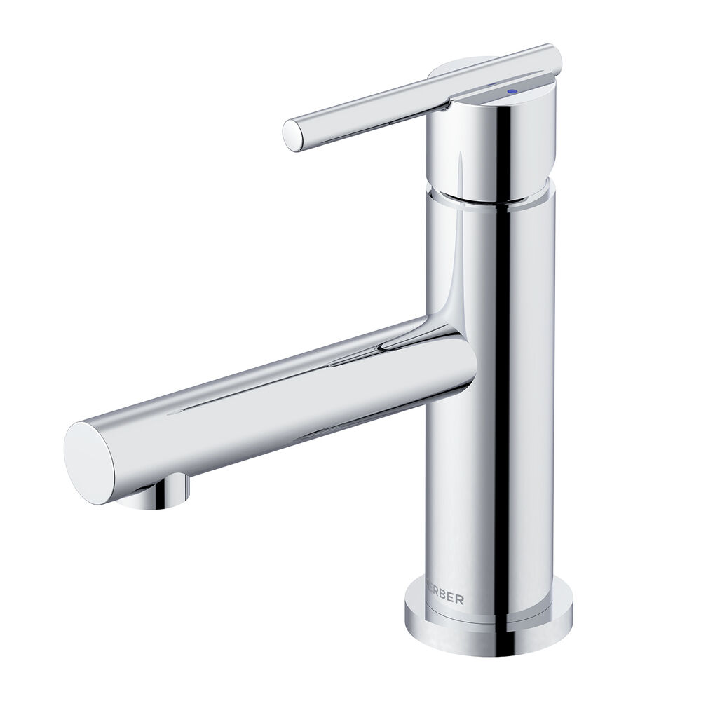 Gerber D224158 Parma Trim Line 1H Lavatory Faucet Single Hole Mount w/ Metal Touch Down Drain & Optional Deck Plate Included 1.2gpm, Chrome