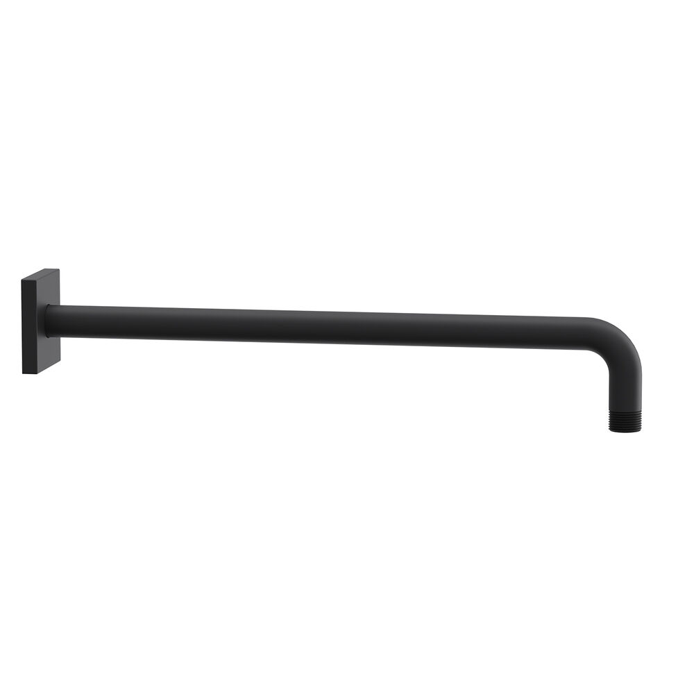 Gerber D481427BS 15" Round Showerarm w/ Square Escutcheon, Satin Black