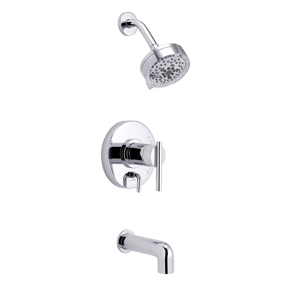Gerber® D511058TC Parma Parma® 1-Handle Tub and Shower Trim Kit, 6-3/4" W 65 to 78" H, Polished Chrome, Import