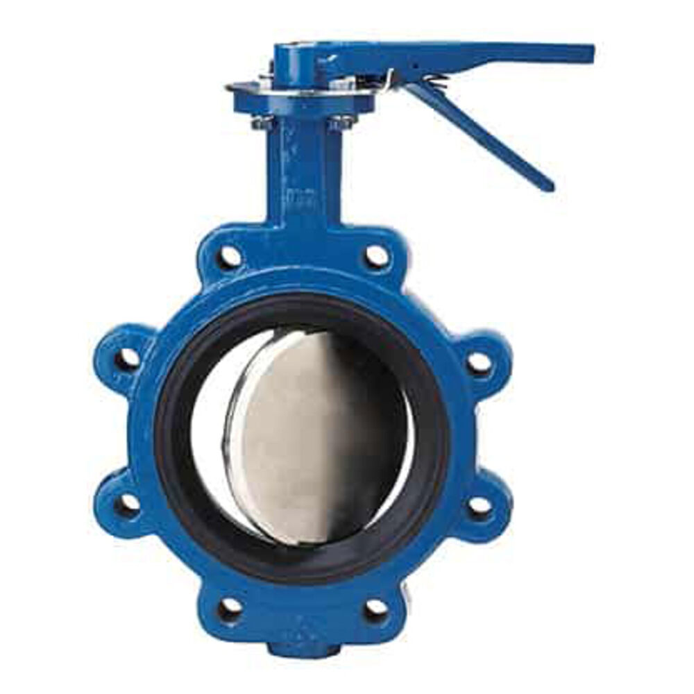 9542437 6" Lugged BOS-US Resilient Seated Butterfly Valve w/ Lever Actuator