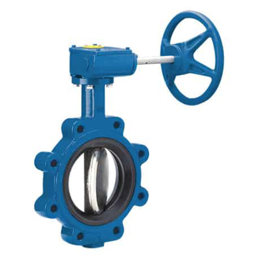 9637405 8" Lugged BOS-US Resilient Seated Butterfly Valve w/ Gear Actuator