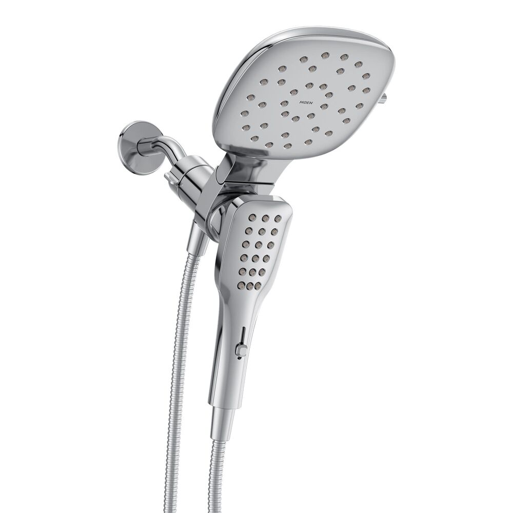 Moen® 220C5 Verso™ Square 7" Rainshower / Handshower Combination w/ Infiniti™ Dial and Magnetix™ Docking, 2.5 gpm, Chrome