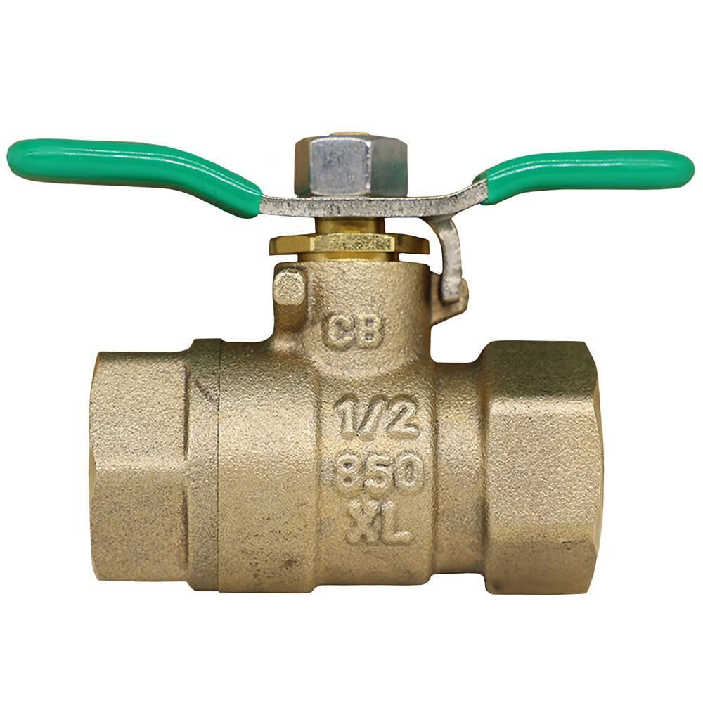 2-850T 850 Zurn® Wilkins 2" Tapped Ball Valve w/ Handle, FNPT, Bronze Body, Full Port, Virgin TFE and PTFE Softgoods