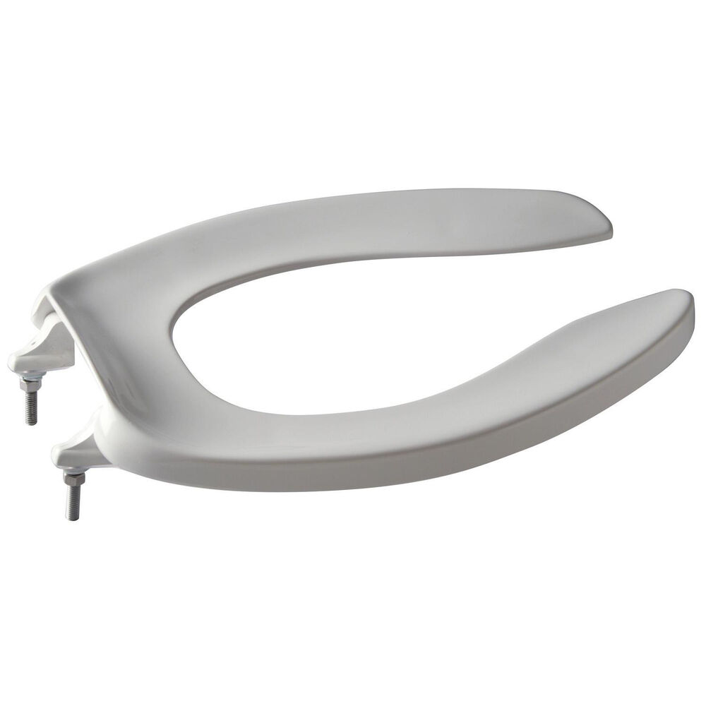 Z5955SS-EL Zurn® Open Front Heavy Duty Toilet Seat w/ Check Hinge, Elongated Bowl, Polished Standard White