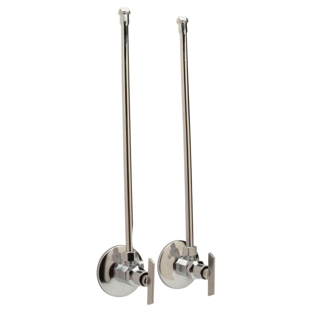 Z8802-XL-LRLK-PC Zurn® Standard Angle Control Stop w/ Flexible Lavatory Supply, Solid Brass