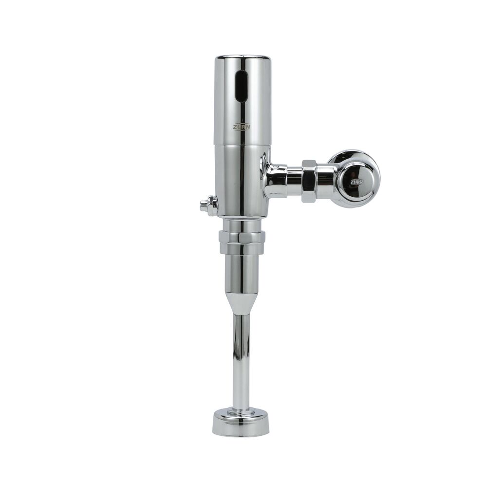 Zurn® ZTR6203-ULF AquaSense® Sensor Operated Urinal Flushometer, Battery, 0.125 gpf, 3/4" Inlet, 35 to 80 psi, Polished Chrome