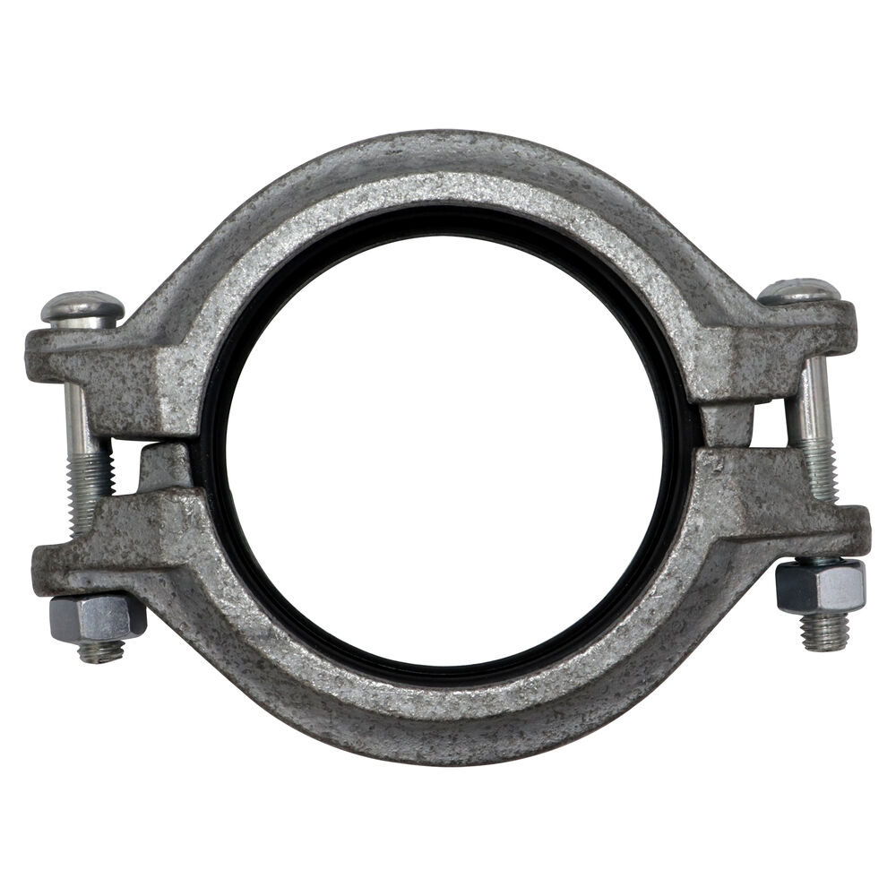 Gruvlok® SlideLOK® 0390113066 FIG 74 Coupling, 4", Grooved, Ductile Iron, Hot Dipped Zinc Galvanized