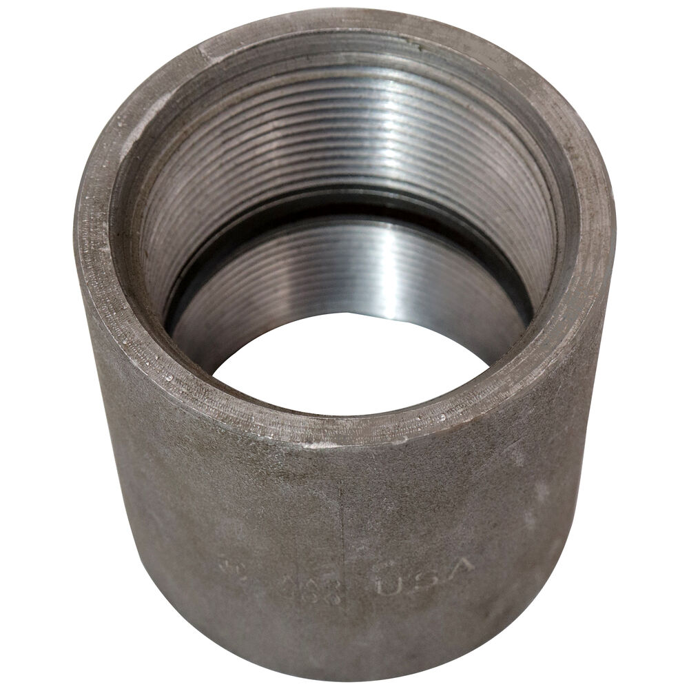 0320201080 Taper Tapped Pipe Coupling, Carbon Steel, 2 in, SCH 80/XH, Black Oxide, Domestic