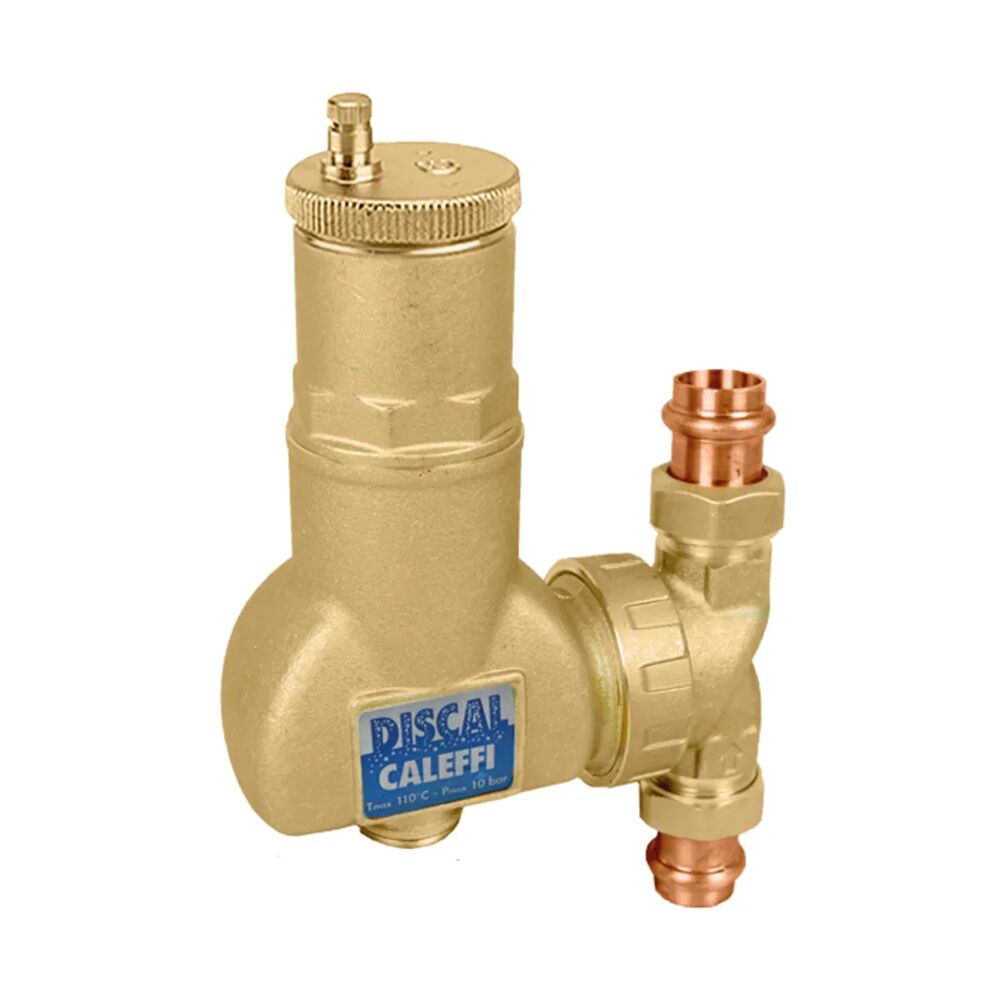 Caleffi 551766A 5517 Air Seperator, 1" Nominal, Press Connection, 150 psi Working, 10 gpm Flow Rate, 32 to 250 deg F, Brass