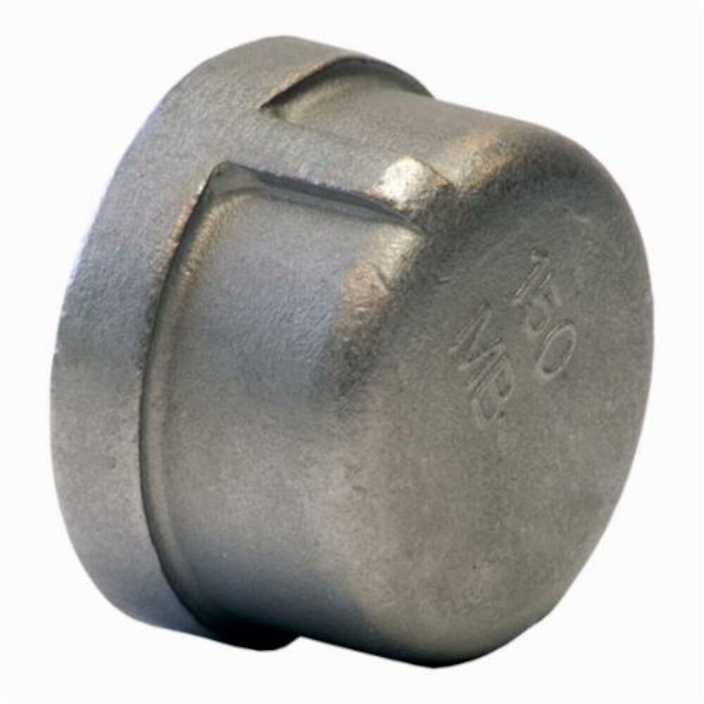K416-12 Banded Pipe Cap, 3/4", FNPT, 150 lb, 304/304L Stainless Steel