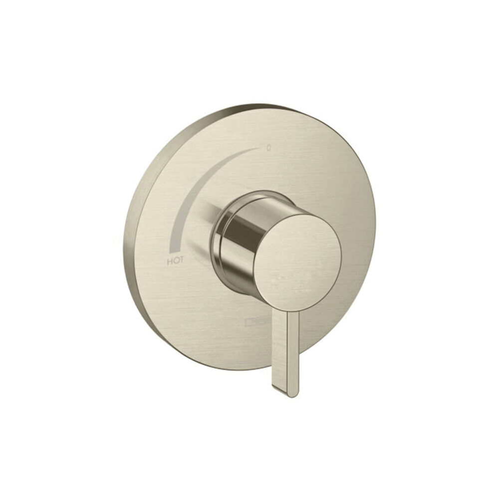 Hansgrohe 15739821 Ecostat S Round Pressure Balance Trim, 5-7/8" Diax2-3/8 to 3-1/2" D Trim, Brushed Nickel, Domestic