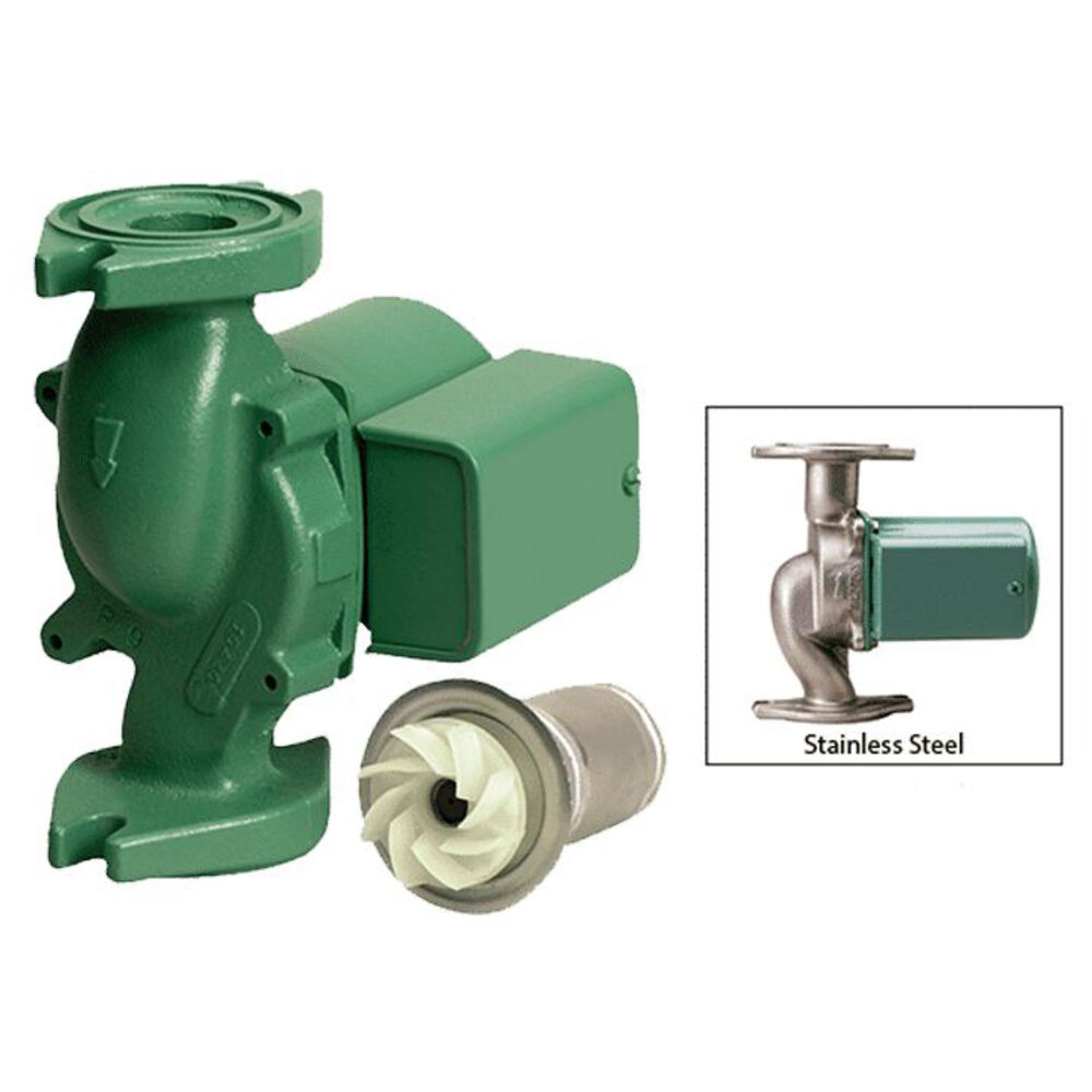 Taco® 005-F2 00 Cast Iron Cartridge Circulator, 0 to 19 gpm, 1-1/2, 1, 3/4, 1-1/4" Inlet, 115 V, 1 Phase