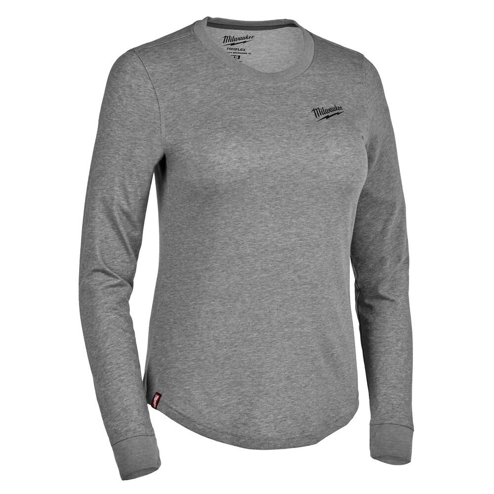 Milwaukee® Tool F552G Women's FREEFLEX™ Hybrid Long Sleeve Tee, Gray