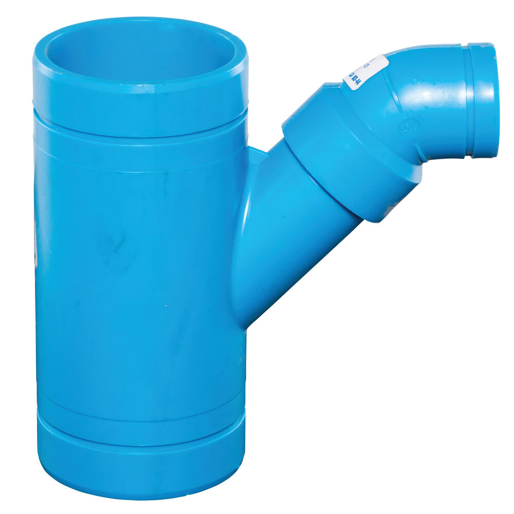 Wye, Reducing Long Turn, No Hub, 2 x 1.5", Blueline