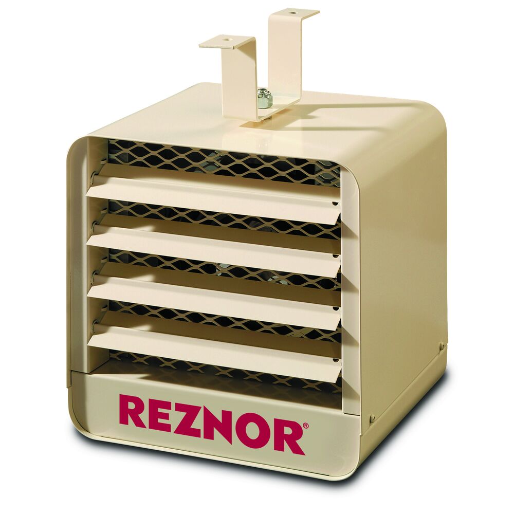 EGW-3 Reznor Ceiling Mount Electric Unit Heater, 3 kW, 208 / 240 V, 1 Ph, 300 cfm, Steel, Almond Epoxy Powder