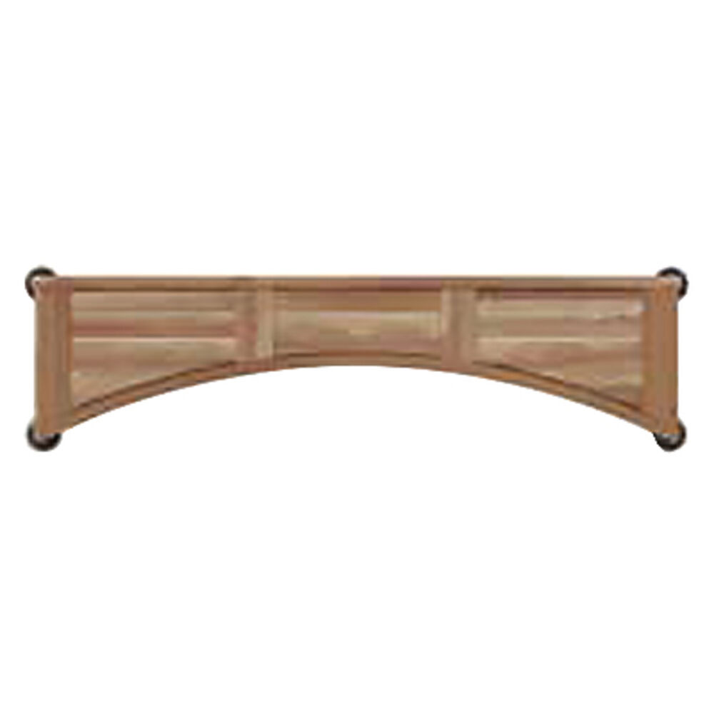 Salo 10045579-185 Icon 48" Curved Removable Shower Bench, Teak Wood