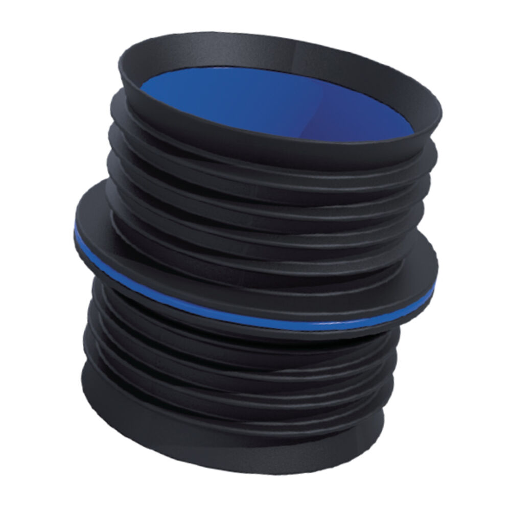 Fernco IC44P ICON 4" Internal Pushfit Straight Connector Coupling, ABS and EPDM