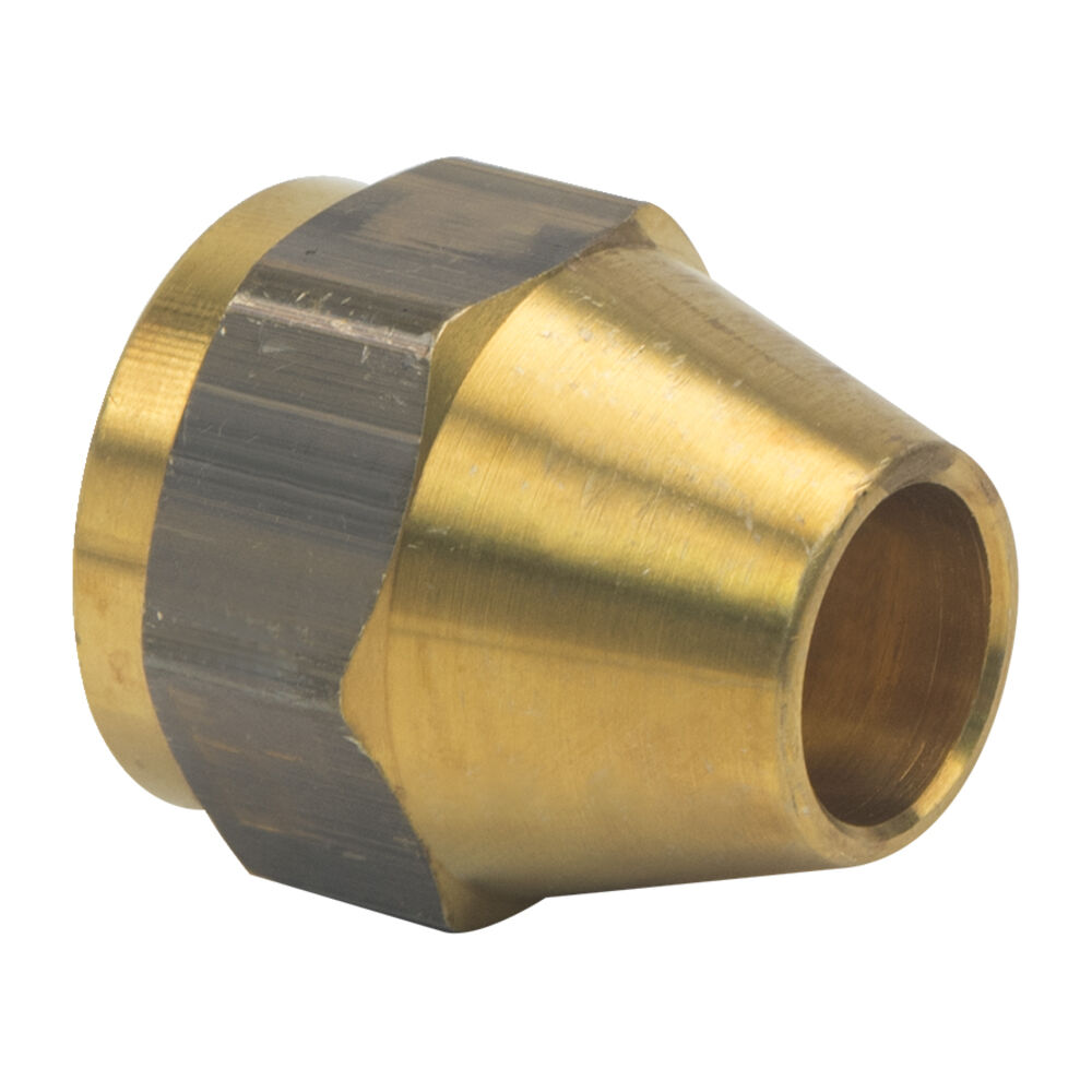 41S-6 Brass 3/8″ OD Flare Nut, Short