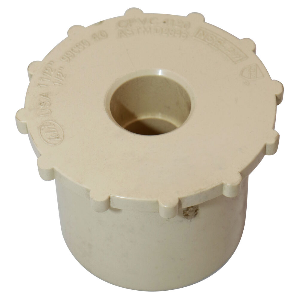 Charlotte FlowGuard® Gold™ CTS 02107 1800 Bushing, 1-1/2x1/2 in, CTS HubxSpigot, SDR 11, CPVC, Domestic