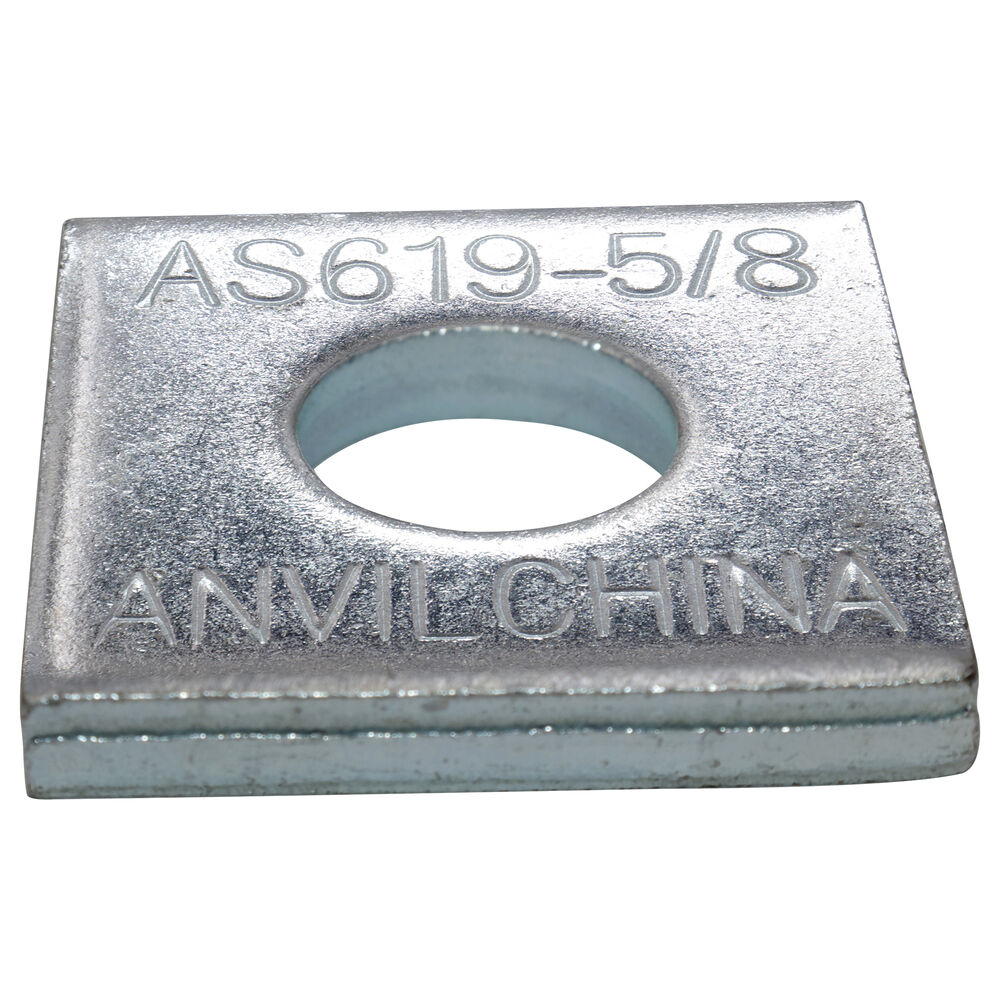 Anvil-Strut™ 2400208969 FIG AS 619 Square Washer, 5/8 in, Carbon Steel, Electro-Galvanized
