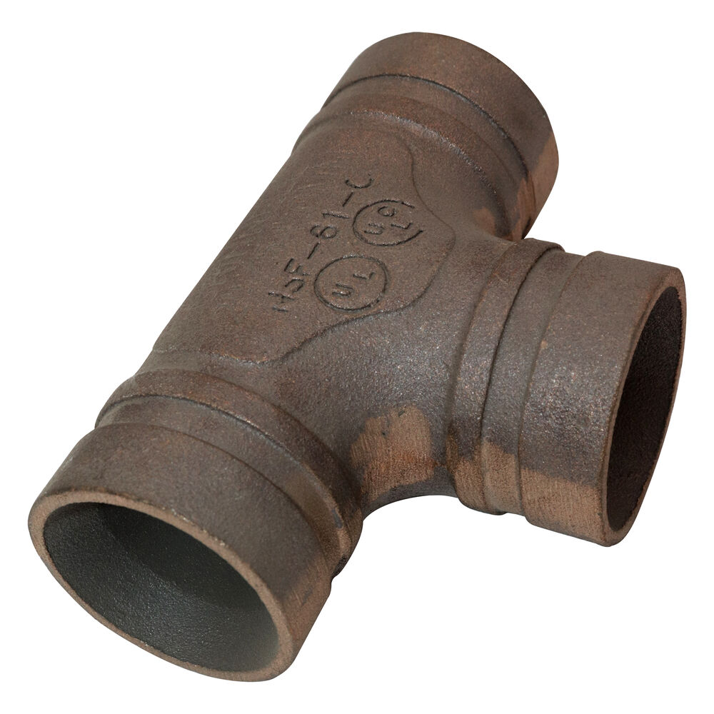 Gruvlok® 1330012205 FIG 619 CTS Tee, 2", Grooved, Copper