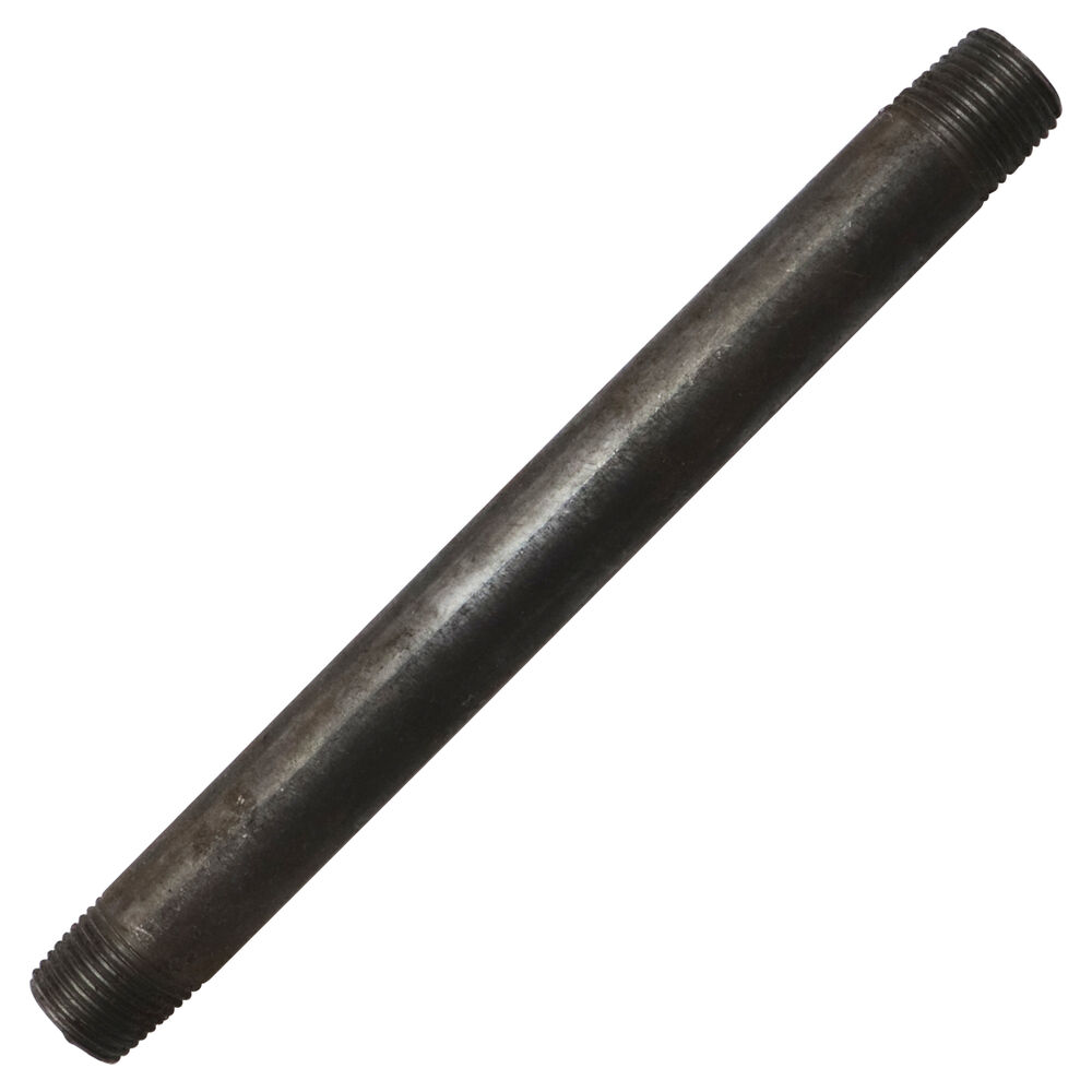 Pipe Nipple, 1/8 inx4" L Butt Weld, Carbon Steel, Black, SCH 40/STD, Import