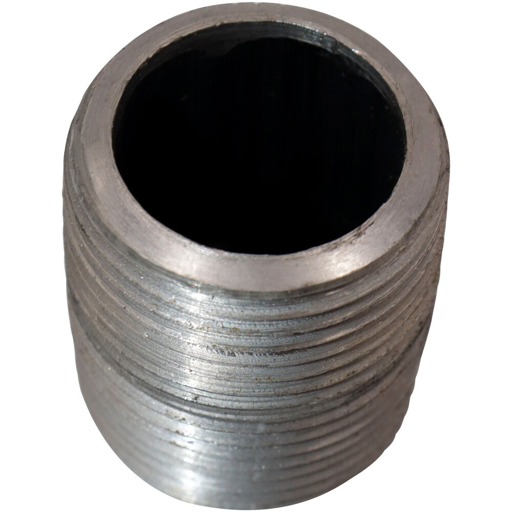 Pipe Nipple, 1 inx1" L NPT, Carbon Steel, Black, SCH 80/XH, Seamless, Import