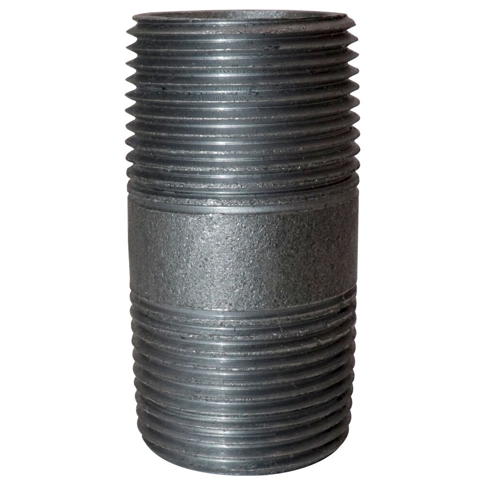 Pipe Nipple, 1 inx2-1/2" L NPT, Carbon Steel, Black, SCH 80/XH, Seamless, Import
