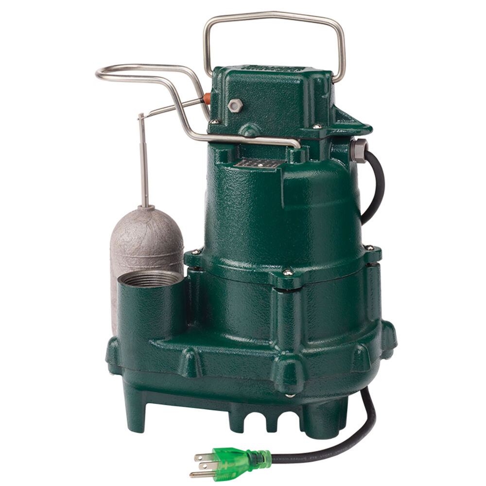 Zoeller® 95-0001 M95 Flow-Mate Sump Pump w/ LED Plug and 9' Cord, Automatic, 1/2 hp, 115V, Cast Iron