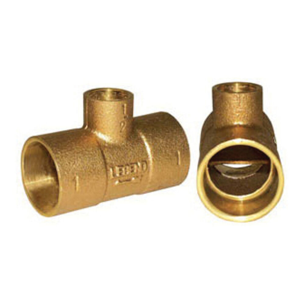 LEGEND 302-205 T-570 1 x 3/4" Traditional Mono-Flow Reducing Tee, C x C End Style, Cast Brass